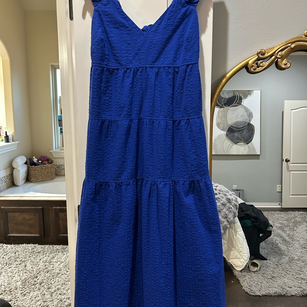 Old Navy Blue Sleeveless Maxi Sundress